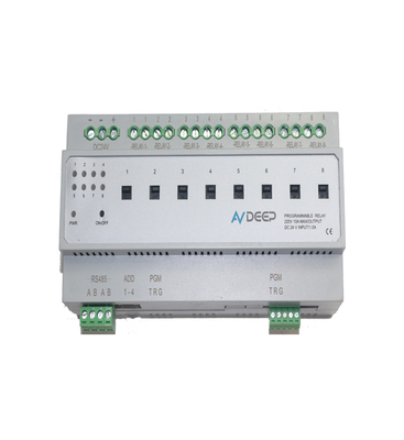 导轨式8路继电器